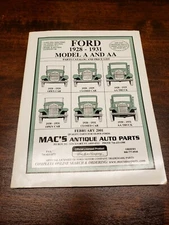 Ford MODEL A and AA PARTS CATALOG Mac's Antique Auto Parts February 2001