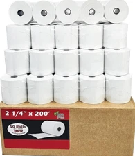 2 1/4" (57mm) x 200' Thermal Paper Printer POS/Cash Register New 50 Rolls