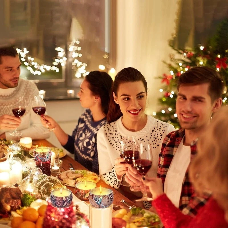 4-Pack Scented Candles Folk Style Aromatic Soy Wax Candle Gift Set 4 x 2.5 oz - image 2 of 4