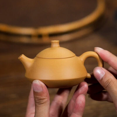 ALHERFF Chinese Yixing Tea Pot Zisha Duan Clay Marked Kungfu Tea Pot 110ml For Puer Tea
