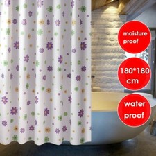 180CM PEVA Modern Flowers Bathroom Shower Curtain Waterproof Moisture-proof Home
