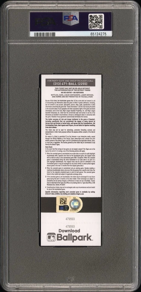 Detroit Tigers PSA 10 Auto MIGUEL CABRERA Signed 3000th Hit Full Ticket Stub 🔥 - Image 2 of 3