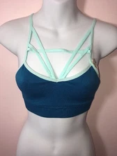 NWT Victorias Secret PINK Yoga Sports Bra Size XS Teal And Sea foam