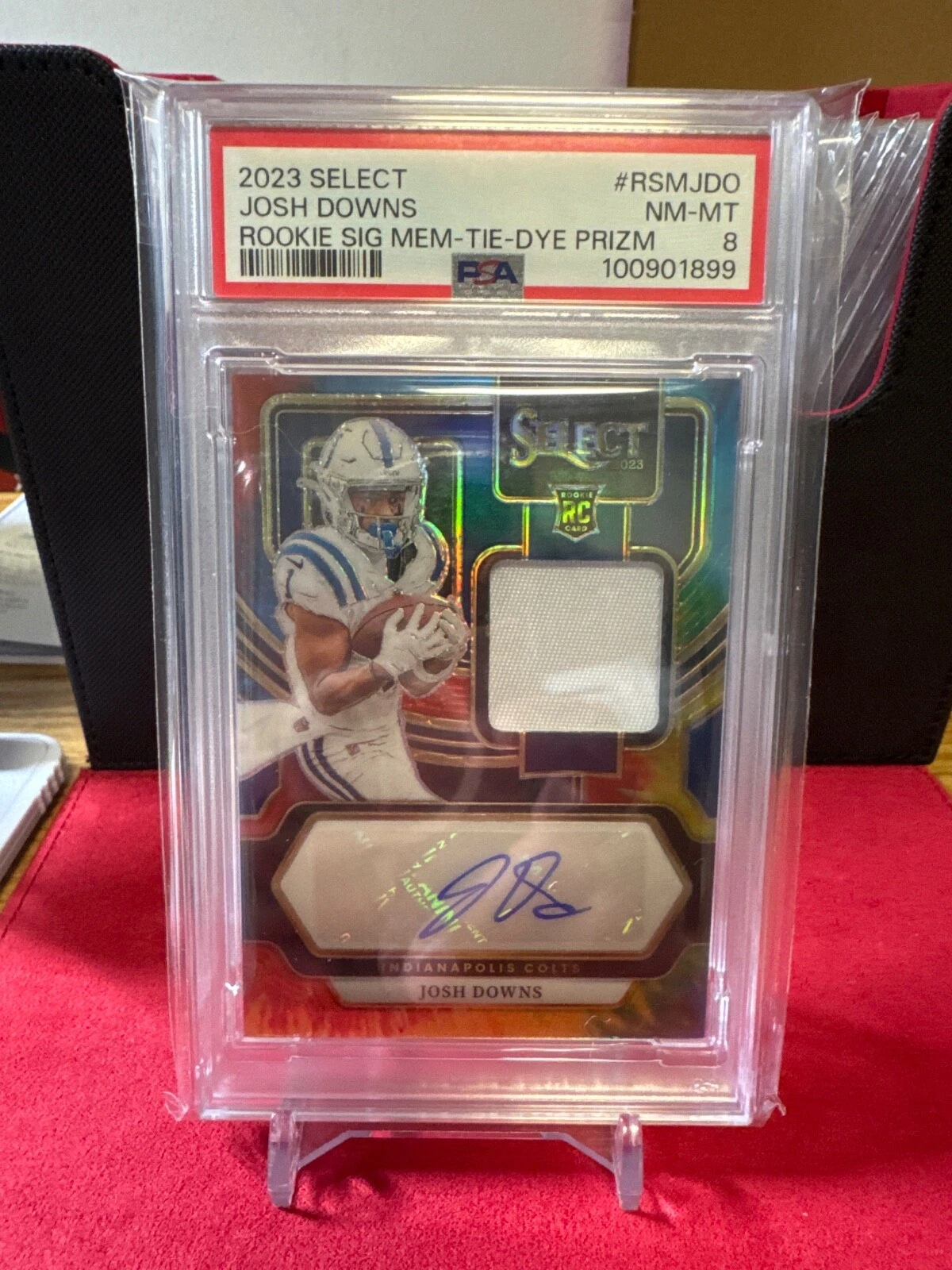 Josh Downs Panini Select Rookie Signature Memorabilia #RSMJDO Tie-Dye Prizm