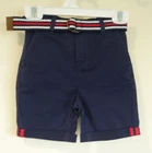 NWT Gymboree American Cutie Navy Shorts with Removable Belt Boy's Size 2T