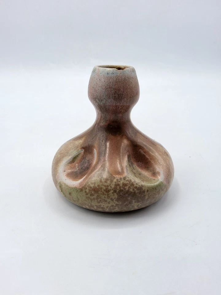Petit vase en grès de Beauvaisis émaillé flammé signé Charles Greber Art Nouveau - Photo 3/4
