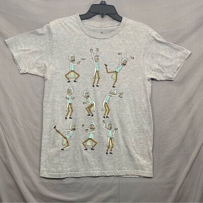 Adult Swim Rick and Morty T-Shirt Get Swifty Gray Size | M