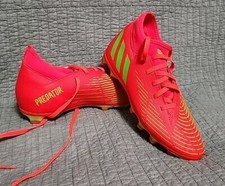 New W/O Box Adidas Predator Edge .4 Soccer Cleats GW0992 Orange/Neon Mens Sz 5.5