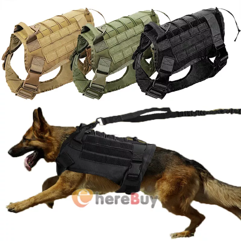 Tactical Dog Harness with Handle No-pull Large Military Dog Vest US Working  Dog