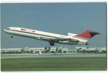 Postcard Airline HAITI TRANS AIR Boeing 727-247 OB-1301 1994 Miami CC10.