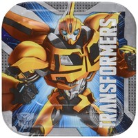 Amscan Mighty Transformers Birthday Party Square Dessert Plates Tableware (8 ... on sale Amscan Mighty Transformers Birthday Party Square Dessert Plates Tableware (8 ... on sale