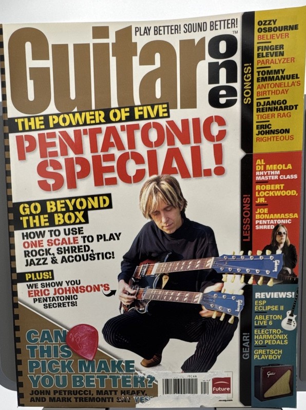 Guitar One April 2007 Issue 118 Pentatonic Special Ozzy Osbourne Eric Johnson