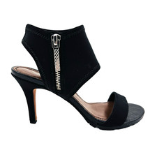 Womens 7 M Donald J Pliner Tilda Black Stiletto Sandal Stretch Cuff Ankle Wrap