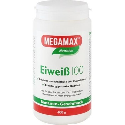 EIWEISS 100 Banane Megamax Pulver, 400 g PZN 07378173