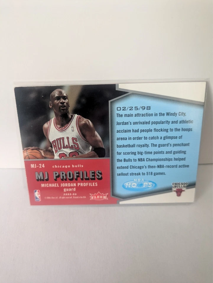 2005-06 NBA Hoops - Mj Profiles Michael Jordan #MJ-24 - Image 2 of 2