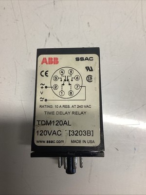 Allen Bradley Time Delay Relay SSAC / TDM120AL 120VAC [3203B] (N-722)