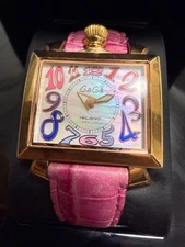 GaGa MILANO Napoli 40MM Ladies Watch 60311 White Purple Shell Dial Square