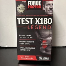Force Factor Test X180 Legend ~ Test Booster Muscle Builder ~ 120 caps Exp 08/29