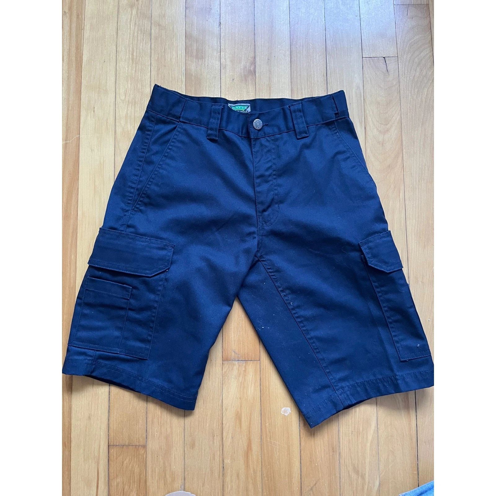 Gatts Workwear Navy Blue Cargo Shorts Size 28 Utility Pockets Men Casual