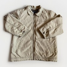 Children s Place Kids Medium 7/8 Khaki Tan Jacket Fleece Lined Coat Warm Pockets