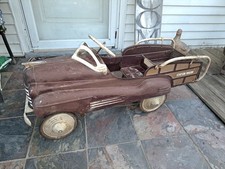 Vtg 1940's Murray Station Wagon Pedal Car Unrestored Original Can Ship 