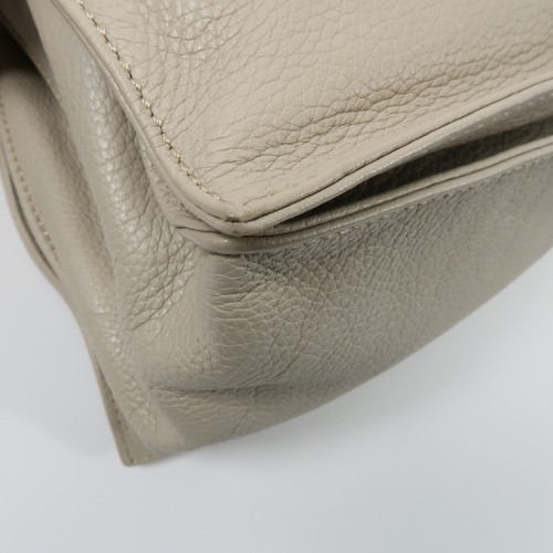 Borsa a tracolla LOEWE GHW Flamenco in pelle di vitello beige - Foto 14 di 16