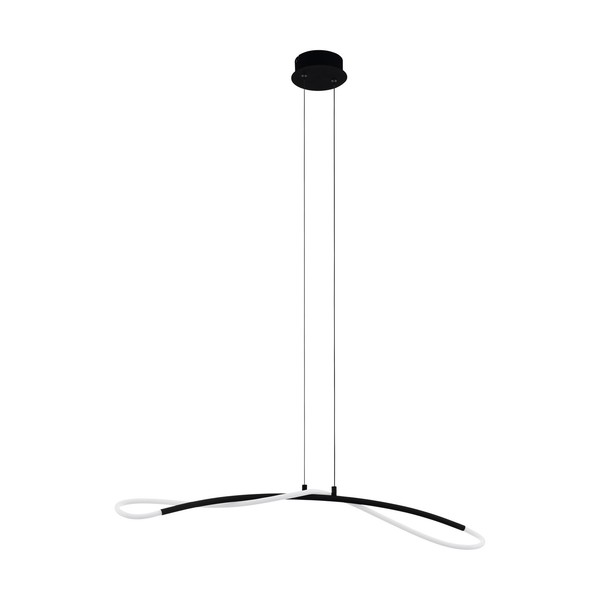 Led HäNgelampe Pendelleuchte Esstisch Stahl In Schwarz Kunststoff In Weiss-image