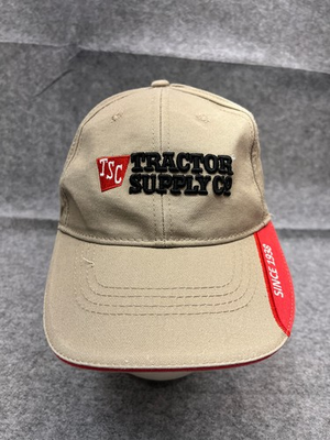 #ad Tractor Supply Co Hat Cap StrapBack Adult One Size Beige Knit Cotton Animal Feed $21.05