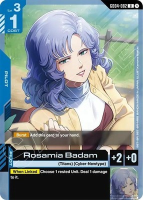 Rosamia Badam Uncommon Phantom Aria GD04-082 Gundam Card Game NM