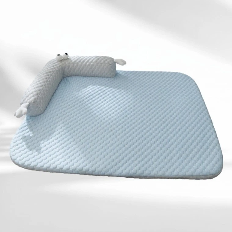 Pet Cooling Mat Summer Ice Pad Bed Cushion For Dog Cat Puppy Blue 65x50cm