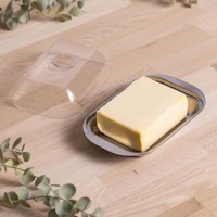 Butterdose Edelstahl Mit Deckel Butterglocke BehäLter Butterschale 17,8X11X5,5Cm