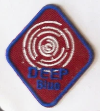 1 Deep Blue Iron-On Applique 1-1/2" x 2" Dill Buttons of America Patch #60030