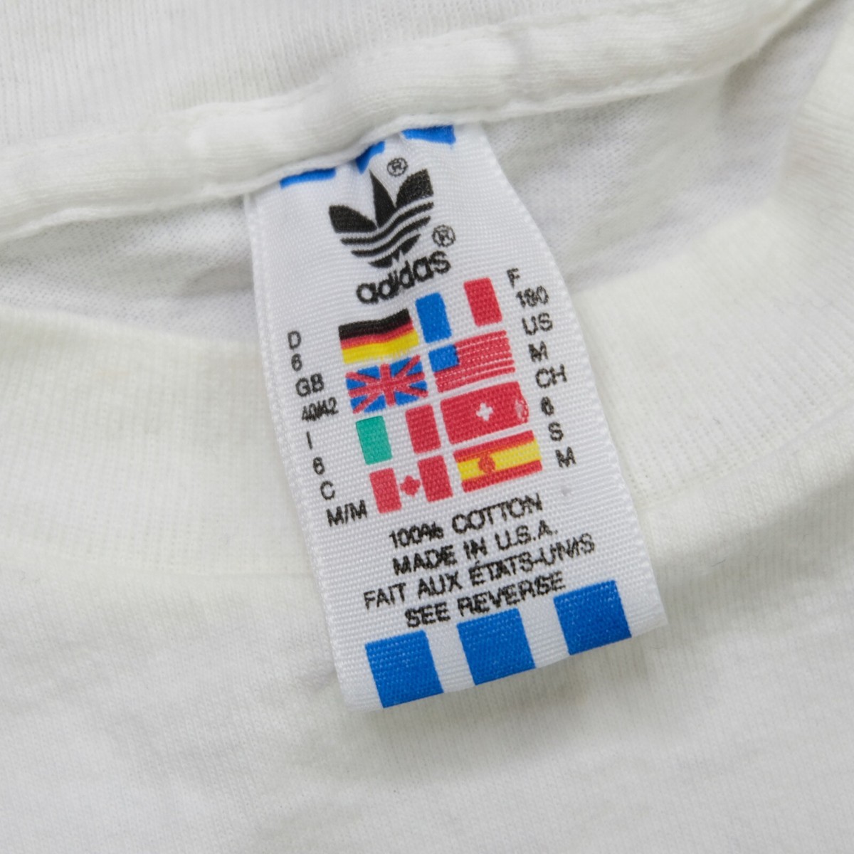 Rare Vintage ADIDAS Big Trefoil Graphic Single Stitched T