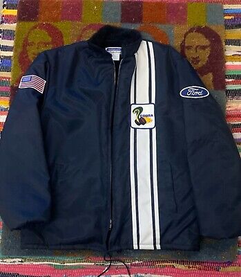 Vintage Mens 1970's Ford Cobra Mustang Racing Jacket Large Vintage Mens 1970's Ford Cobra Mustang Racing Jacket Large