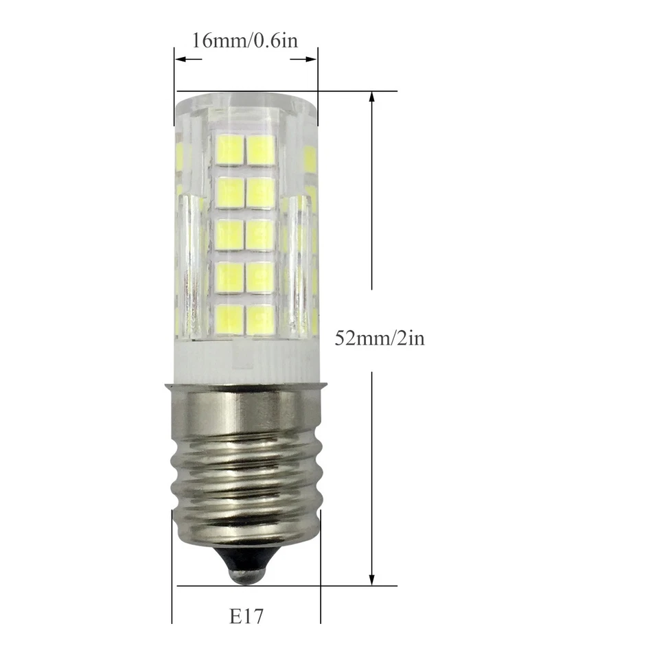 5pcs E17 LED Light bulb C9 64-2835SMD Ceramics Light 6W 110V Warm White Lamp H - Image 4 of 4