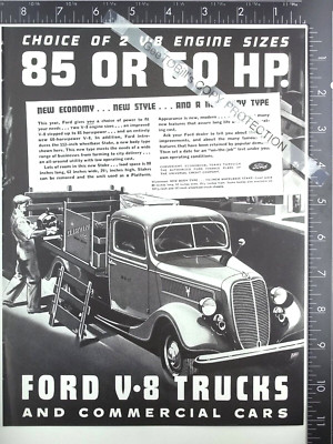 1937 ADVERTISEMENT  ADVERTISING for Ford Stake truck front clip shot  Darvin Inc