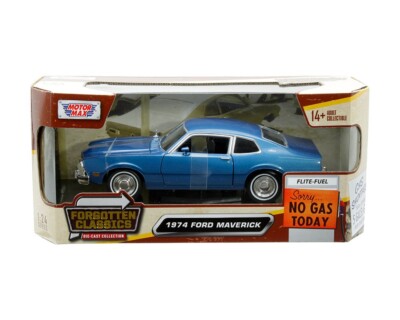 1/24 Motormax Forgotten Classics 1974 Ford Maverick Blue 79042 BL