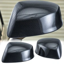 Pair Carbon Fiber Car Door Wing Mirror Cover Caps For Honda Civic 2012-2015 New