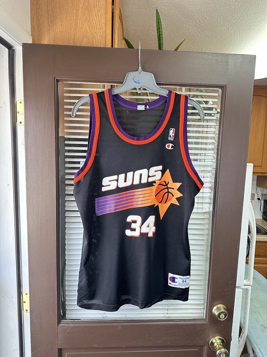 Vintage CHAMPION Phoenix Suns 34 Charles Barkley NBA Basketball Jersey Sz 48