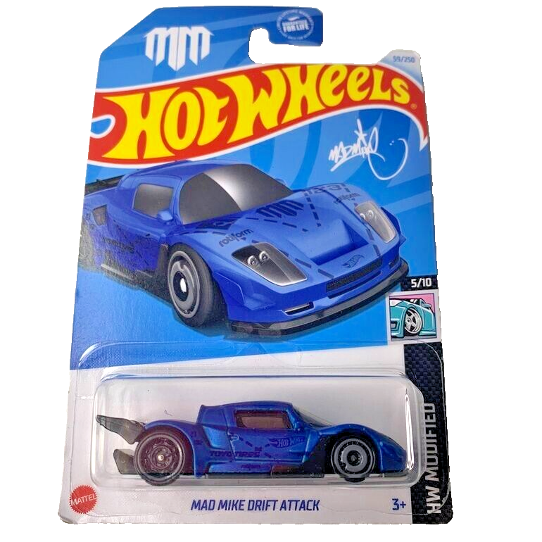 HOT WHEELS 2024 MAD MIKE DRIFT ATTACK MATTE BLUE 59/250 HTC91 HW