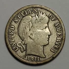 Nicer Low Mintage 1911 S Barber Liberty Dime