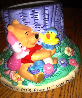 Disney Winnie The Pooh FTD Flower Pot/ Planter Vase Welcome Little Friend