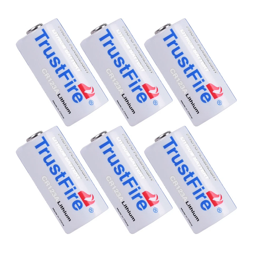 6pcs 1400mAh CR123A 123A CR123 Lithium Batteries Trustfire 3V 3.0V Battery Cell - Image 2 of 4