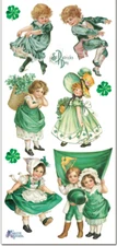 Violette Stickers Victorian Children St Patrick's Day Craft Planner Supply