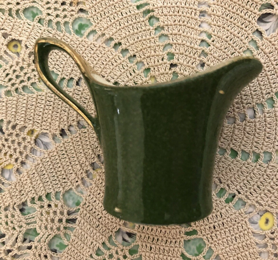 Royal Winton Breakfast Set Creamer Jug Dark Green Mottled - image 2 of 4
