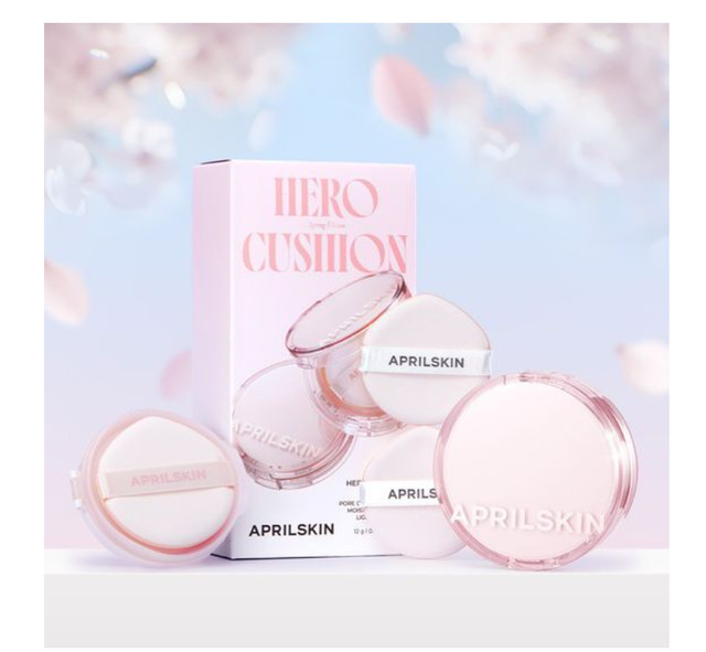 APRILSKIN Hero Cushion Pink Edition SPF50+/PA++++ 12g + Refill 12g K-Beauty