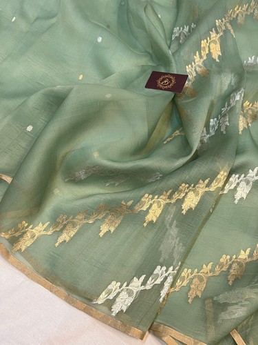 Premium Banarsi Soft Organza Seide Sari Kollektion  - Bild 1 von 10