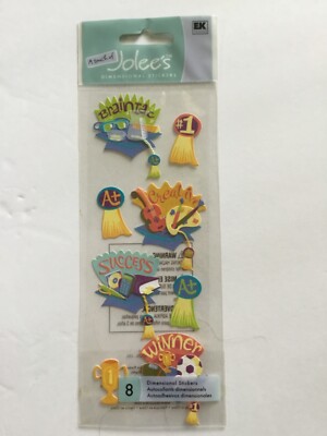A Touch of Jolee's 8 pc Scrapbook Stickers Super Grad graduate School award New
