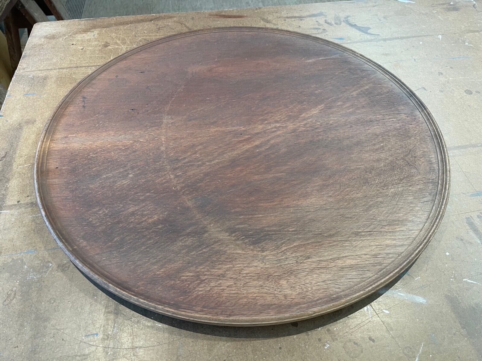 Reproduction Walnut Turned Top for a Chippendale Tilt-top Tea Table