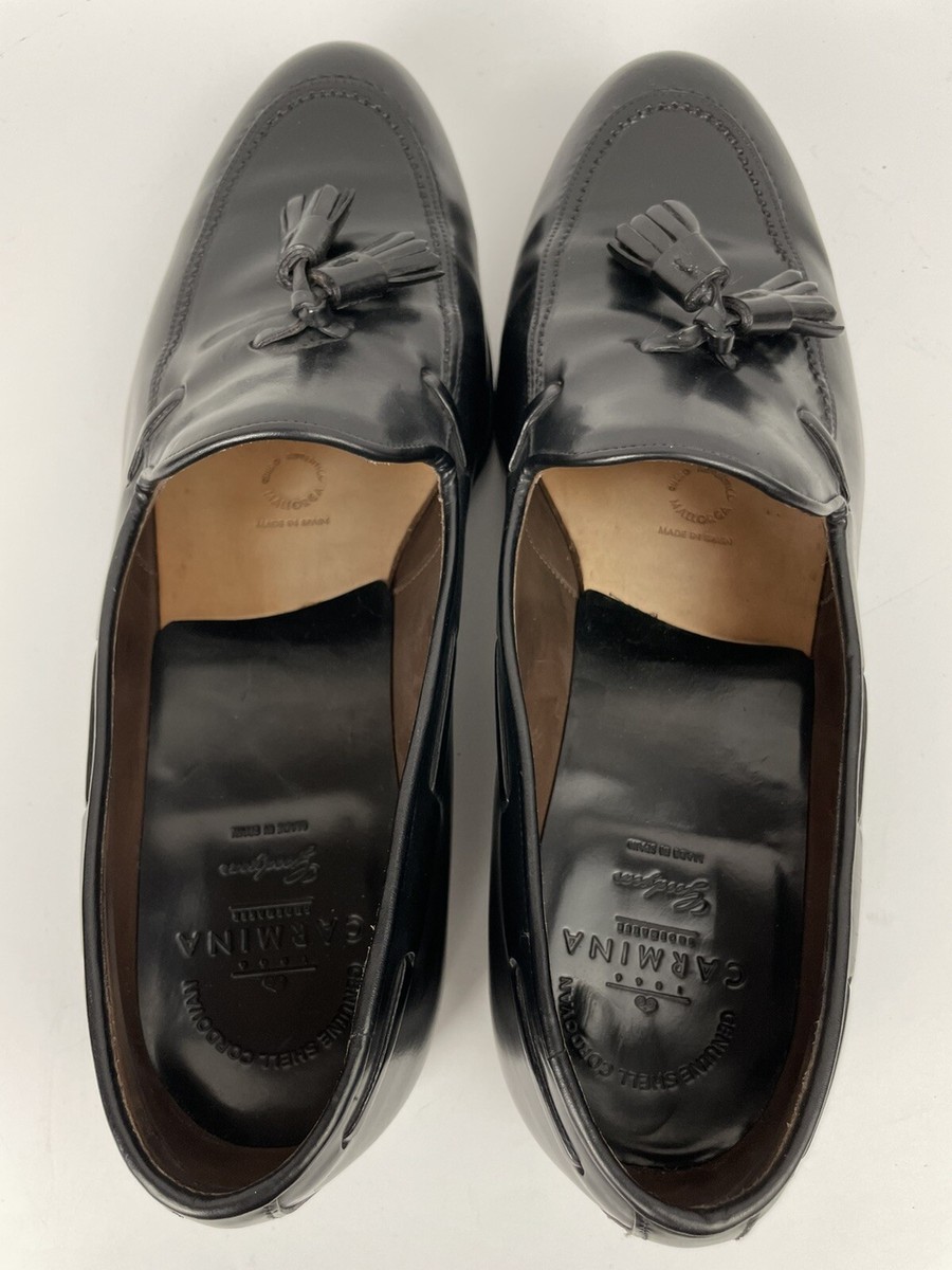 Carmina 734 Forest Black Shell Cordovan Tassel Loafers Men's Carmina 734 Forest Black Shell Cordovan Tassel Loafers Men's